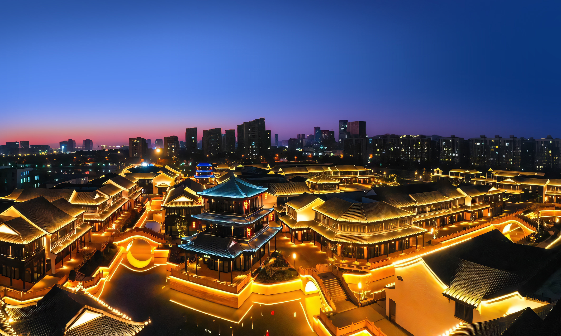 白天看古建，晚上賞燈光！茶山浦水街成文旅照明新樣板